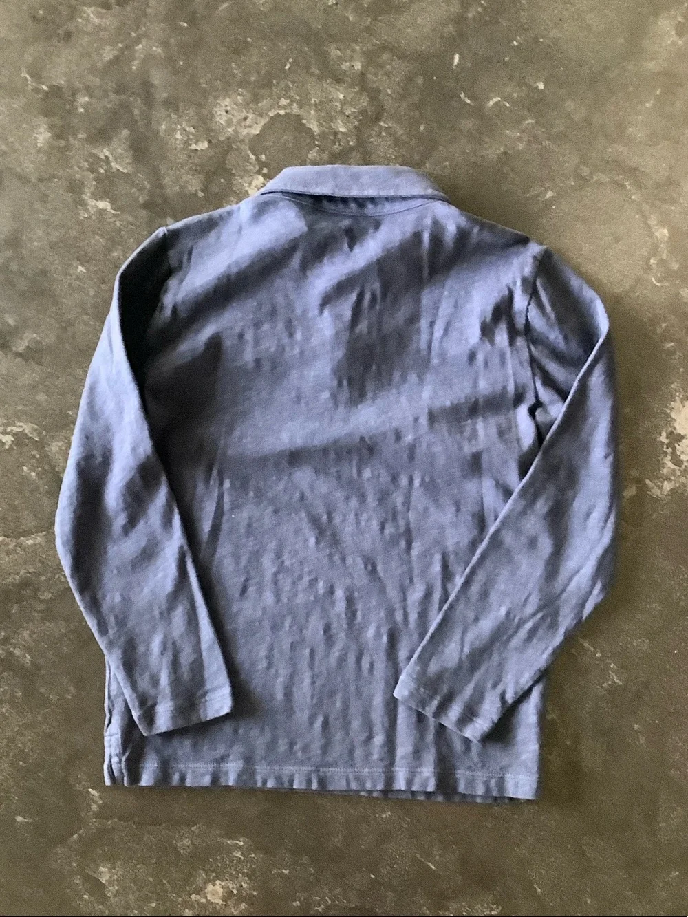 Crewcuts Navy Long-Sleeve Polo with Chest Pocket